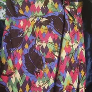 LuLaRoe Disney Maleficent Colorful Patterned Leggings